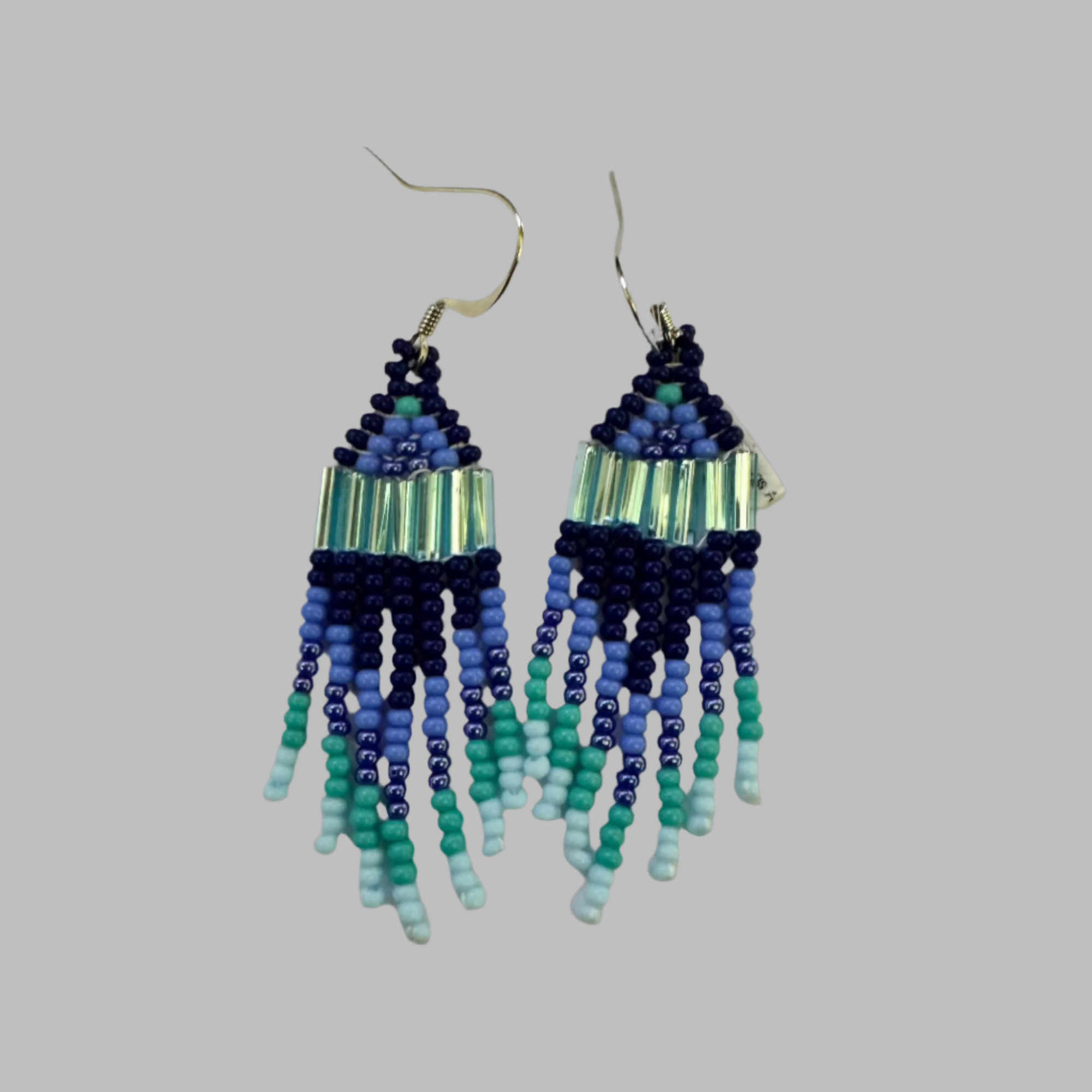 Beaded Earrings A River Runs through it -  - Beaded Earrings - House of Himwitsa Art Gallery