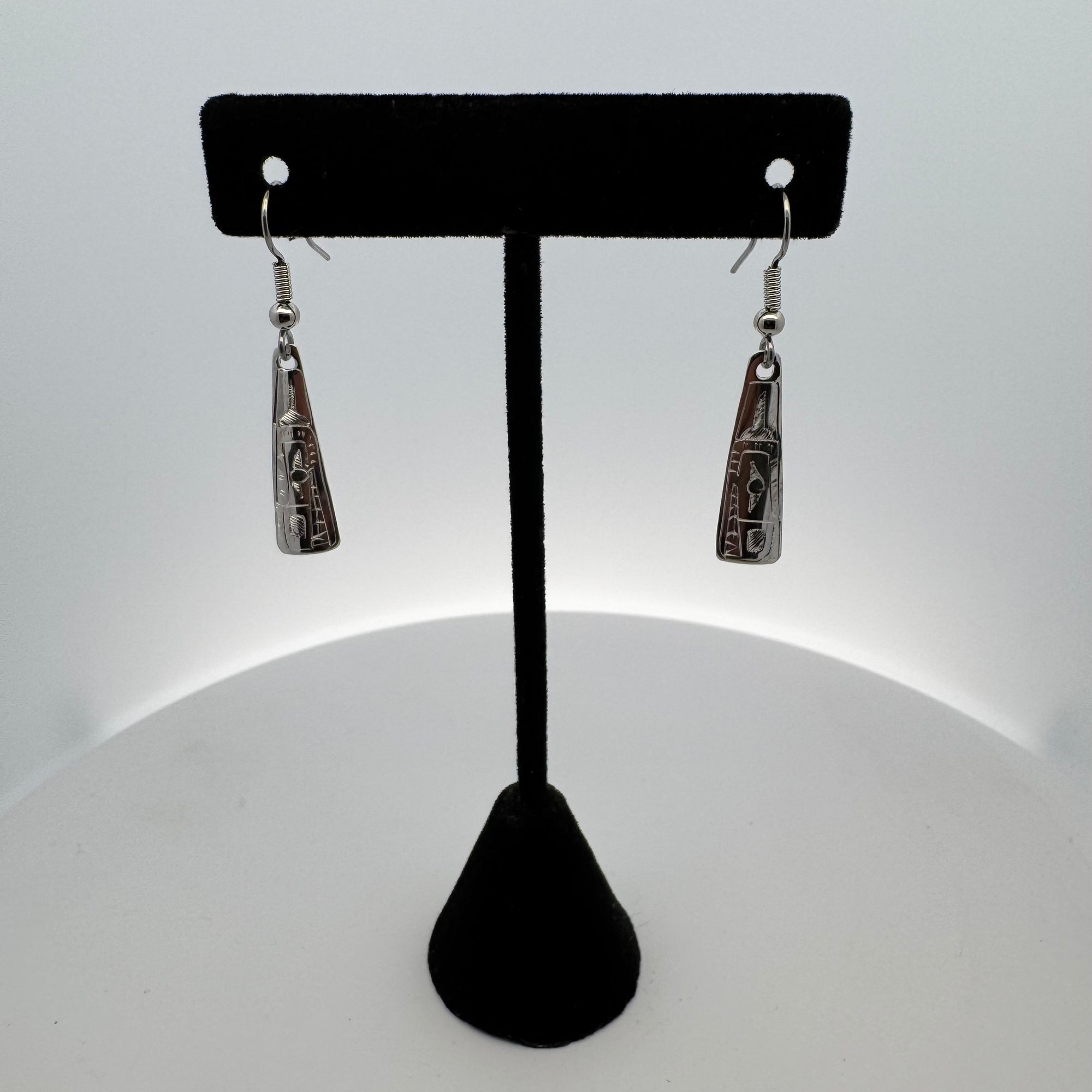 Gilbert Pat Earrings Mini Triangle -  - Silver Earrings - House of Himwitsa Art Gallery