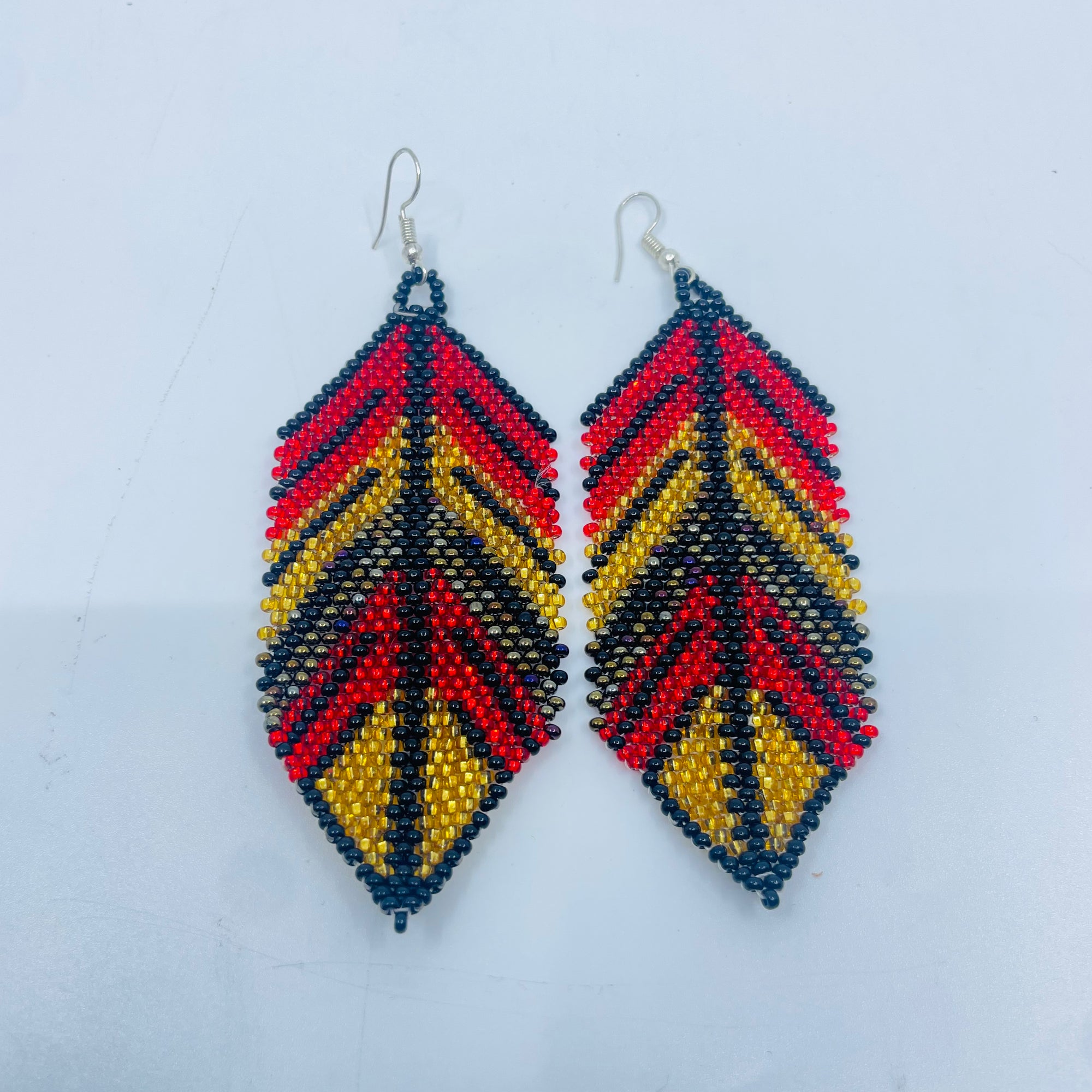 Beaded Feather Earring - MidnightSunDesign -  - House of Himwitsa Art Gallery