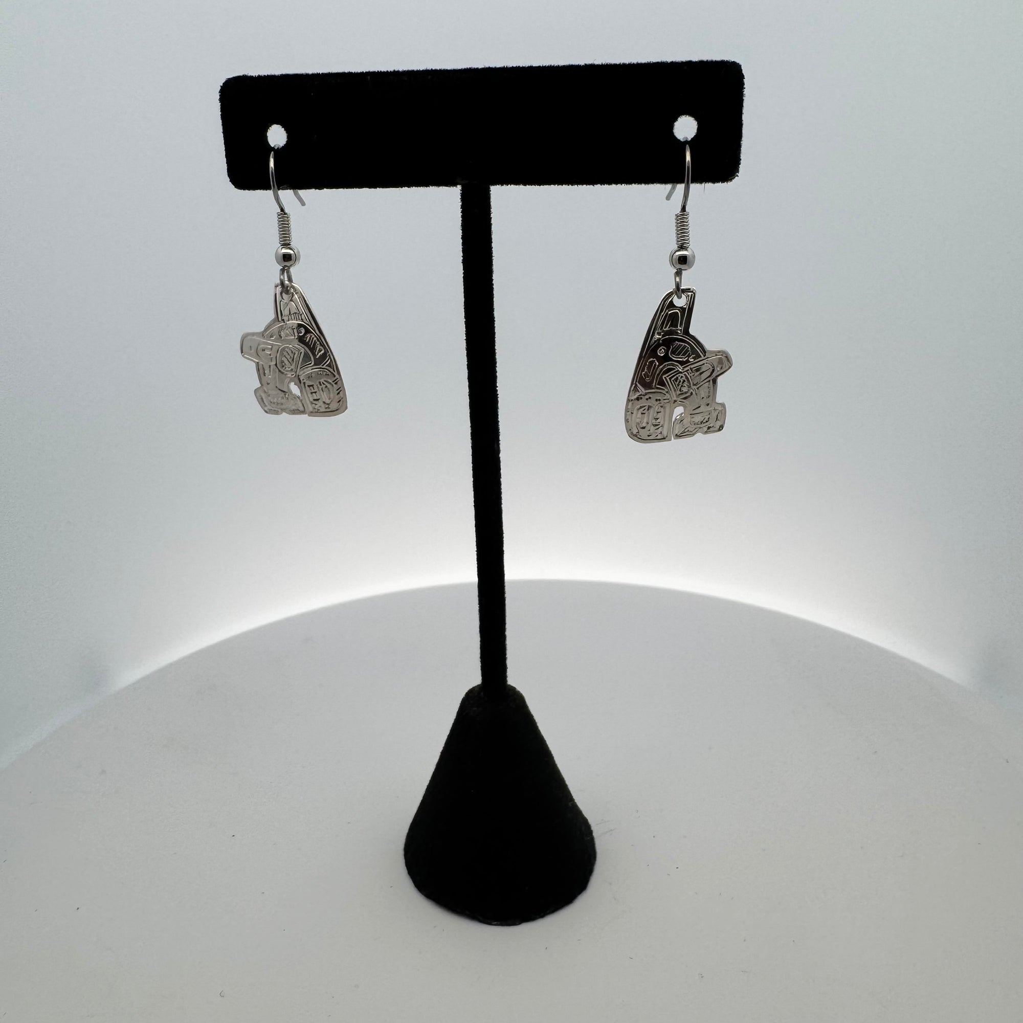 Gilbert Pat 1/2" - 3/4" Silver Earrings Small -  - Silver Earrings - House of Himwitsa Art Gallery