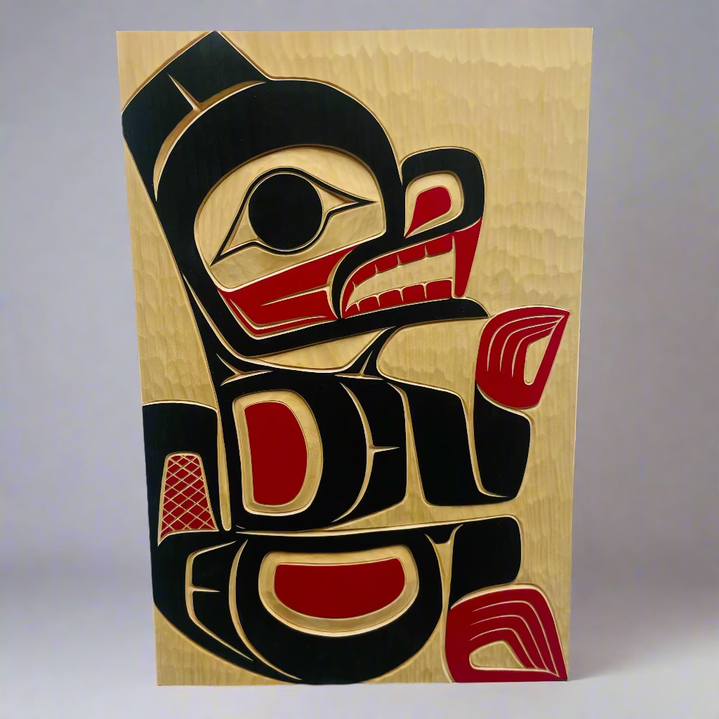Cecilia Adams Panel Beaver 8 X 12 -  - Panel - House of Himwitsa Art Gallery