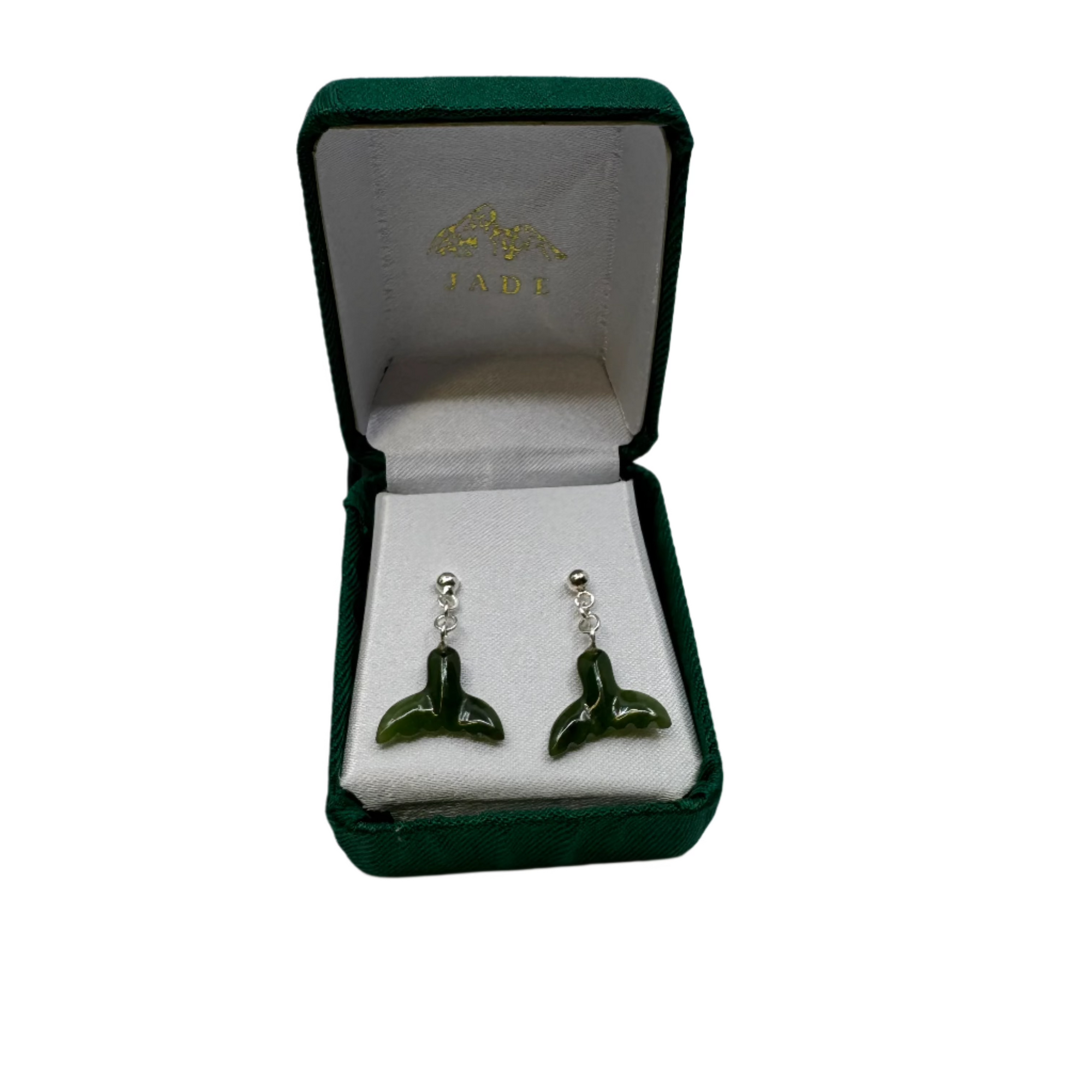 .5" Jade Earrings Whale Tail -  - Jade - House of Himwitsa Art Gallery