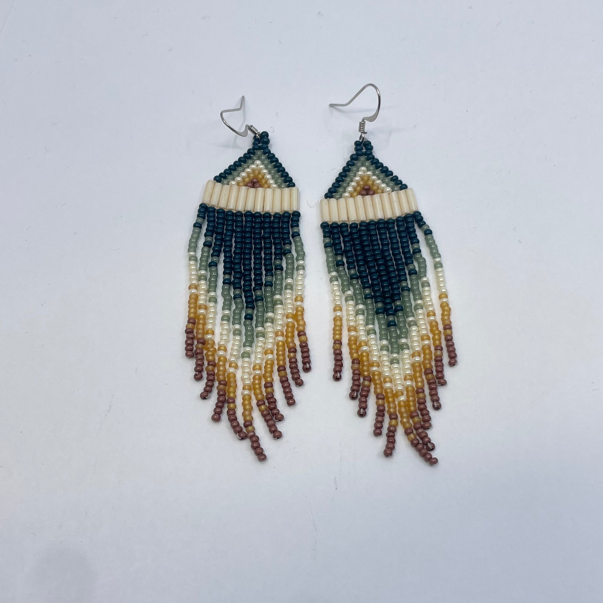 Beaded Earrings Serene Nature Embrace -  - Beaded Earrings - House of Himwitsa Art Gallery