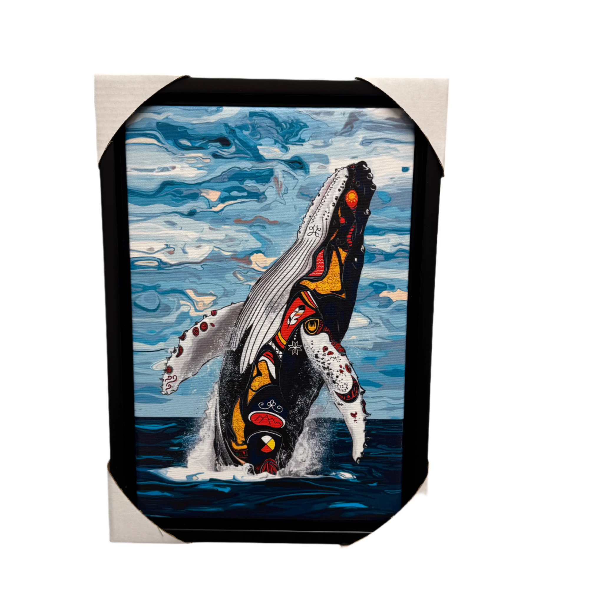 Canvas Stephanie White Spirit Whale 12 x 18 -  - Canvas - House of Himwitsa Art Gallery