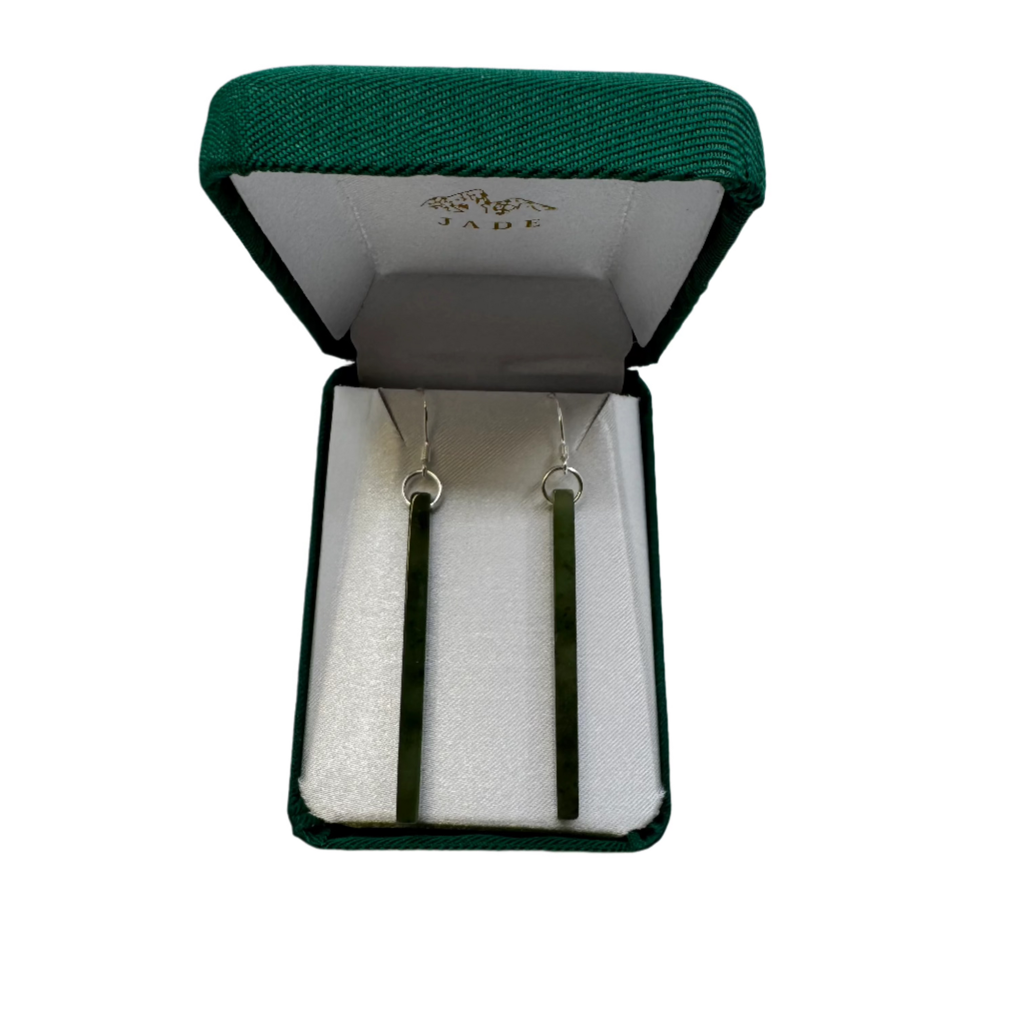 2" Jade Earrings Long Drop -  - Jade - House of Himwitsa Art Gallery