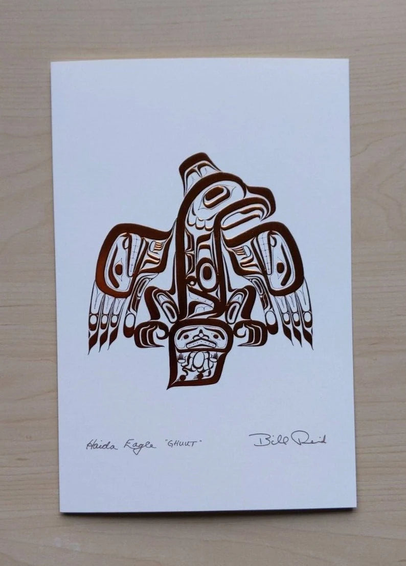 Art Card Bill Reid Haida Eagle - Art Card Bill Reid Haida Eagle -  - House of Himwitsa Native Art Gallery and Gifts