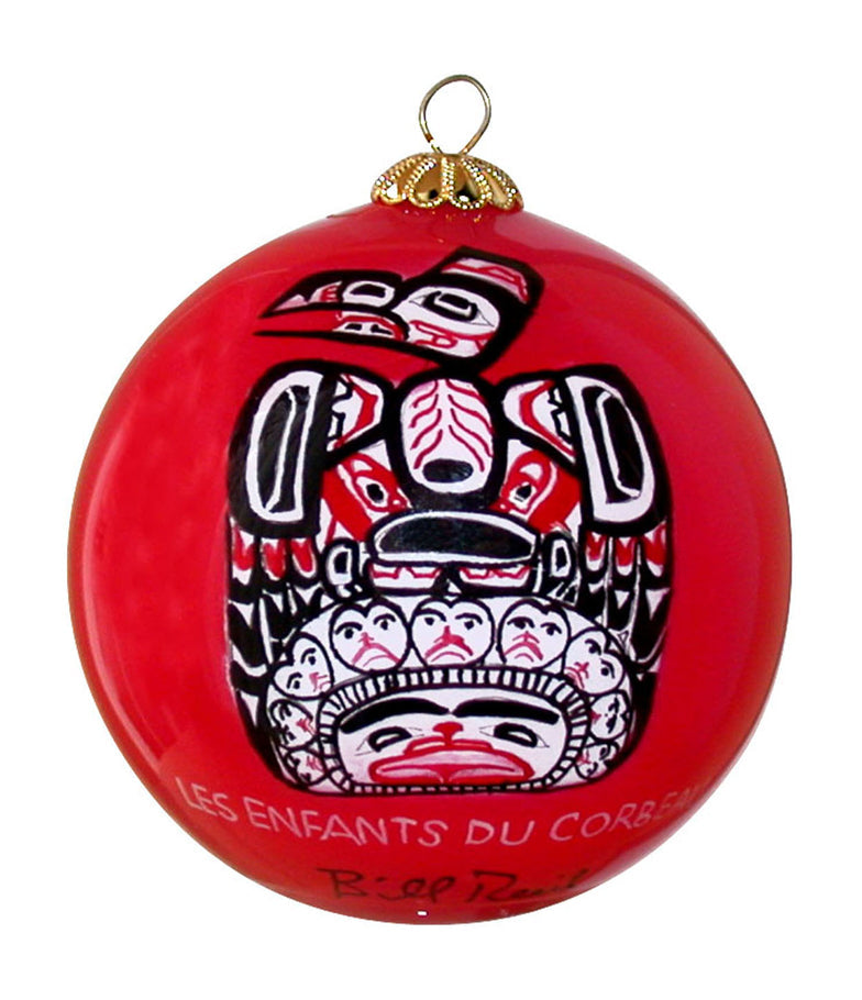 Ornament Bill Reid Children of Raven Red - Ornament Bill Reid Children of Raven Red -  - House of Himwitsa Native Art Gallery and Gifts