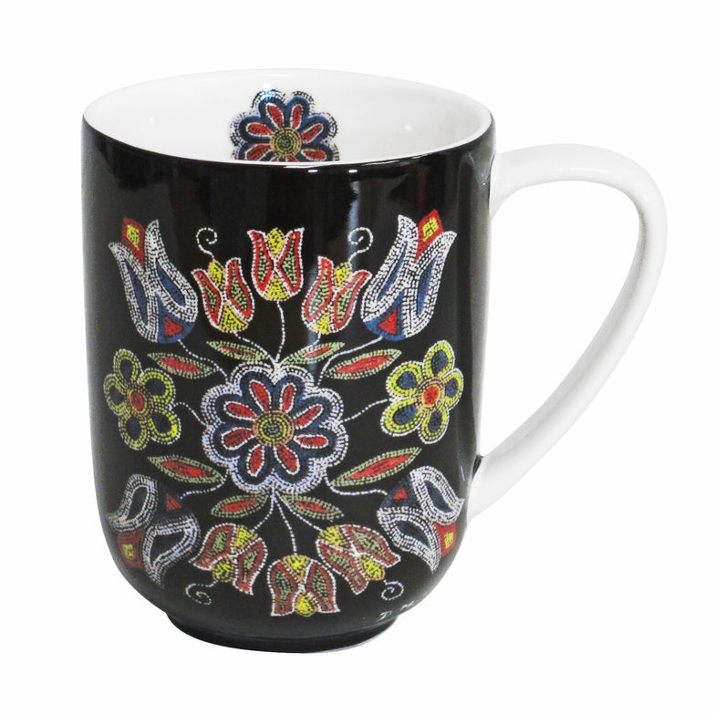 Porcelain Mug Deb Malcolm Silver Threads - Porcelain Mug Deb Malcolm Silver Threads -  - House of Himwitsa Native Art Gallery and Gifts