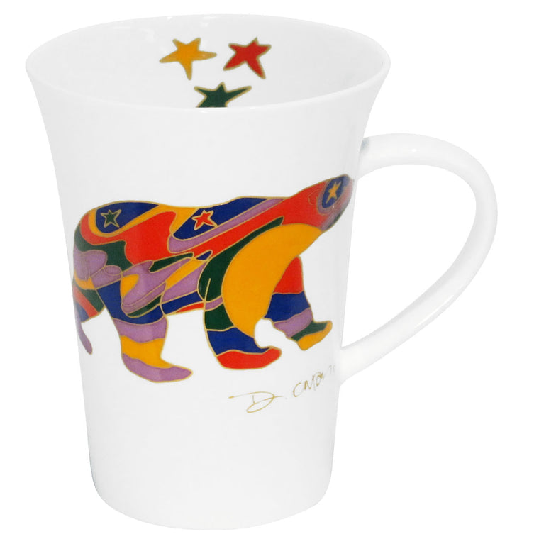 Porcelain Mug Dawn Oman Alpha Bear - Porcelain Mug Dawn Oman Alpha Bear -  - House of Himwitsa Native Art Gallery and Gifts