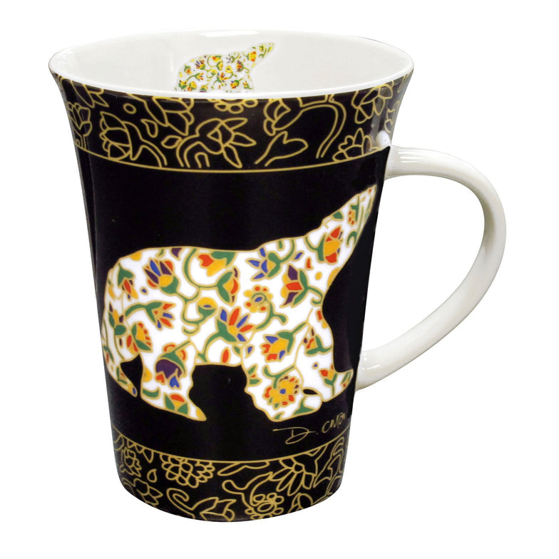 Porcelain Mug Dawn Oman Spring Bear - Porcelain Mug Dawn Oman Spring Bear -  - House of Himwitsa Native Art Gallery and Gifts