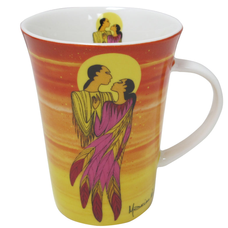 Porcelain Mug Maxine Noel The Embrace - Porcelain Mug Maxine Noel The Embrace -  - House of Himwitsa Native Art Gallery and Gifts