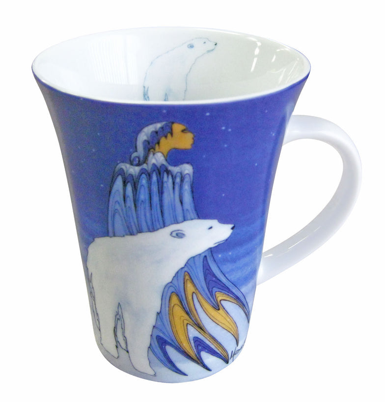 Porcelain Mug Maxine Noel Mother Winter - Porcelain Mug Maxine Noel Mother Winter -  - House of Himwitsa Native Art Gallery and Gifts