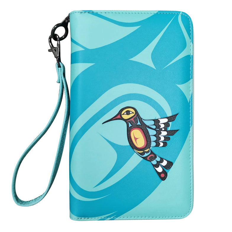 Travel Wallet Francis Dick Hummingbird - Travel Wallet Francis Dick Hummingbird -  - House of Himwitsa Native Art Gallery and Gifts