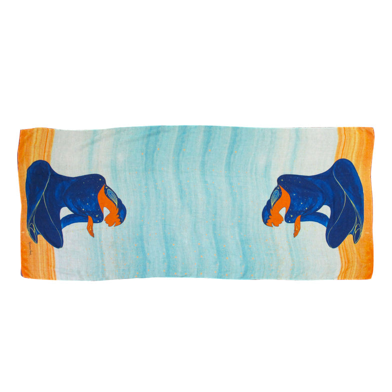 Scarf Maxine Noel Night Artist - Scarf Maxine Noel Night Artist -  - House of Himwitsa Native Art Gallery and Gifts