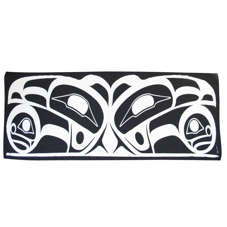 Scarf Roy Henry Vickers Raven Artist - Scarf Roy Henry Vickers Raven Artist -  - House of Himwitsa Native Art Gallery and Gifts