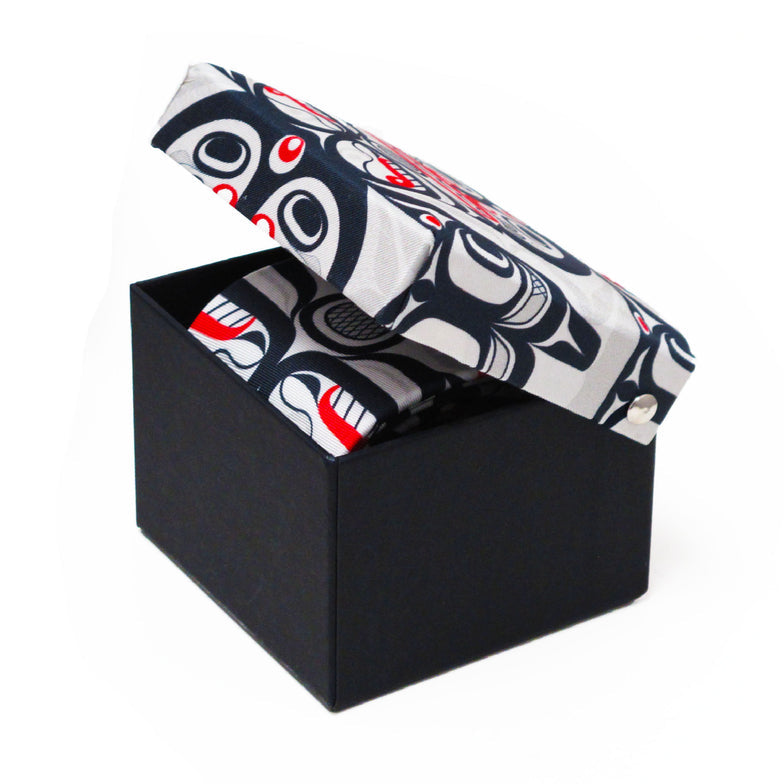 Silk Tie  Curtis Wilson Orca - Silk Tie  Curtis Wilson Orca -  - House of Himwitsa Native Art Gallery and Gifts