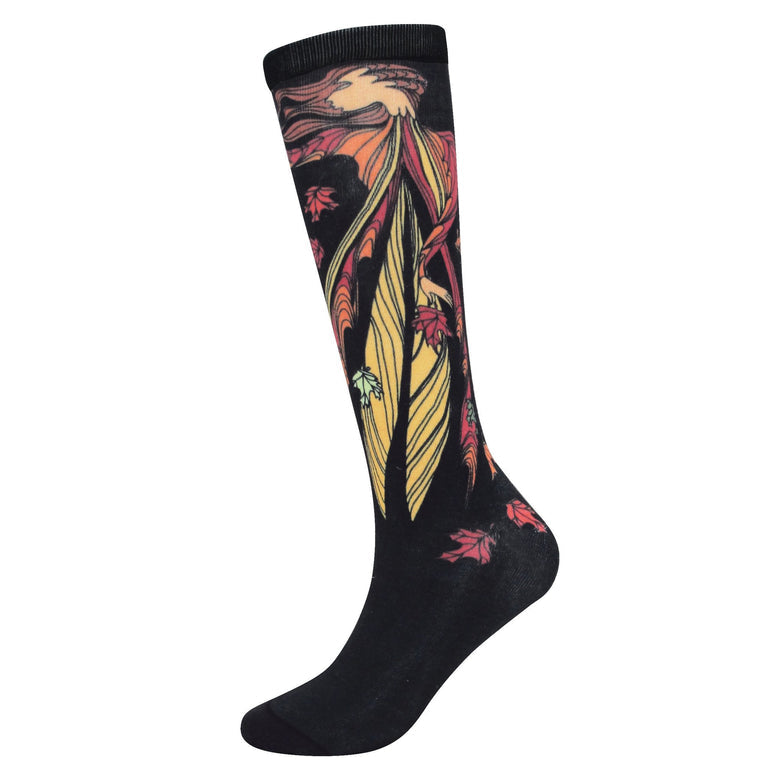 ART SOCKS - M/L / Maxine Noel Leaf Dancer - 9802M/L - House of Himwitsa Native Art Gallery and Gifts