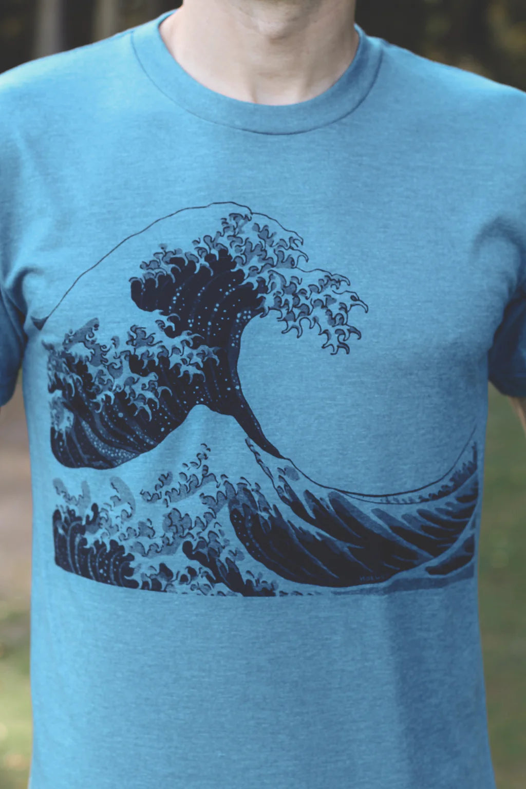 Kindred Coast: Wave Design in Heather Teal - XXL - KCWAVE XXL - House of Himwitsa Native Art Gallery and Gifts