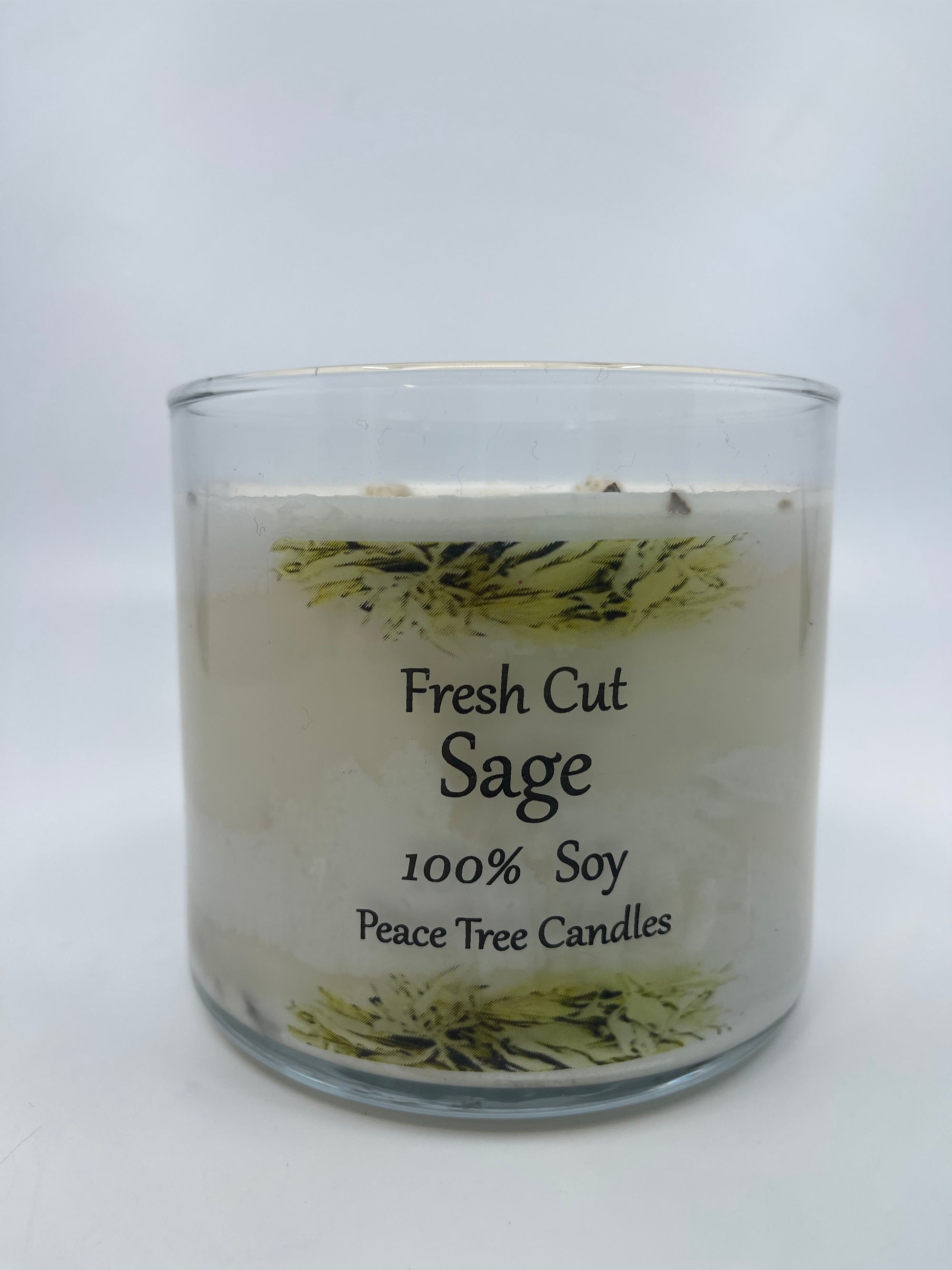 Peace Tree Candle  Fresh Cut Sage or Fresh Cut Sweetgrass 16oz - Peace Tree Candle  Fresh Cut Sage or Fresh Cut Sweetgrass 16oz -  - House of Himwitsa Native Art Gallery and Gifts