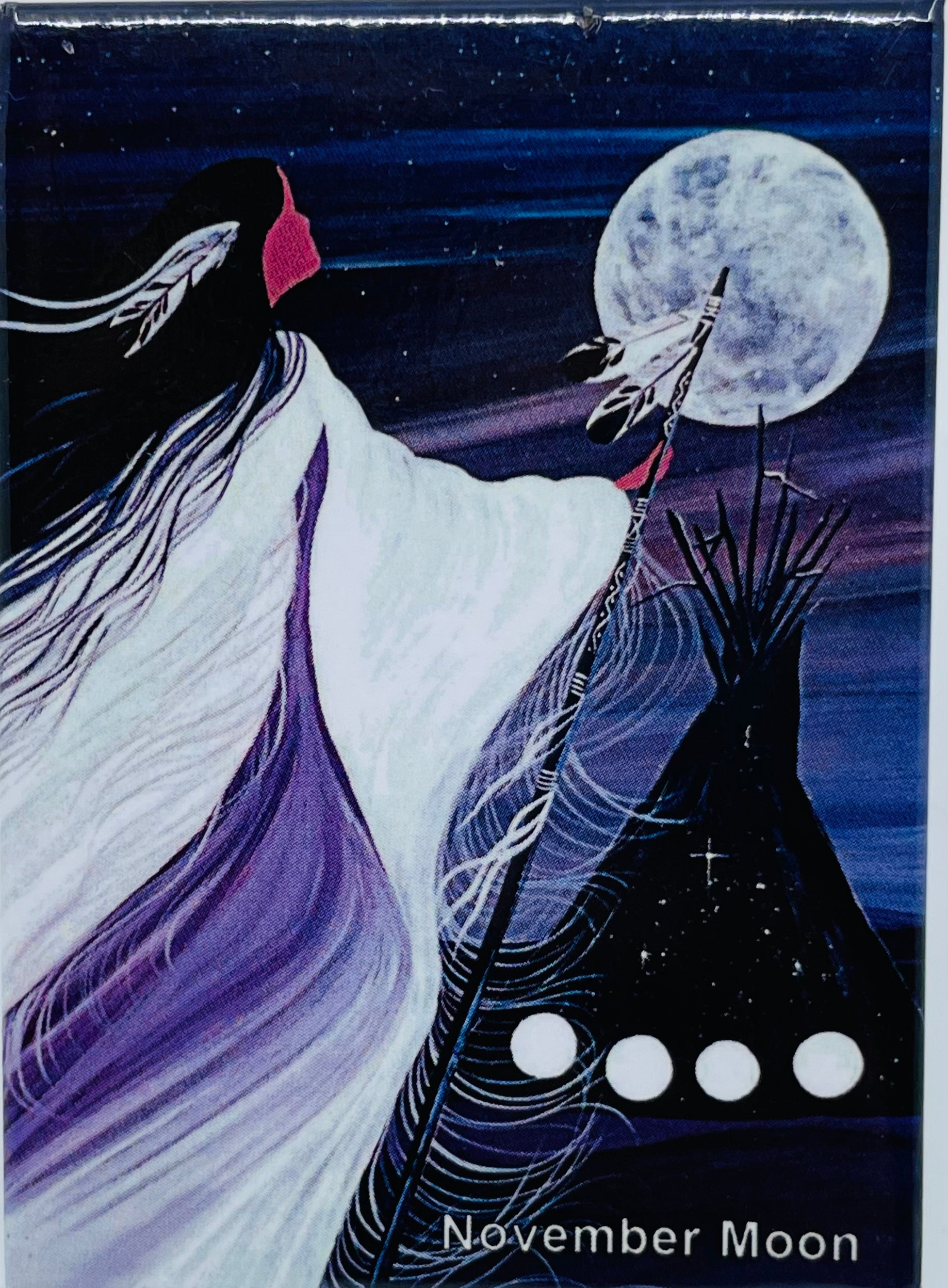Magnet Betty Albert November Moon - Magnet Betty Albert November Moon -  - House of Himwitsa Native Art Gallery and Gifts