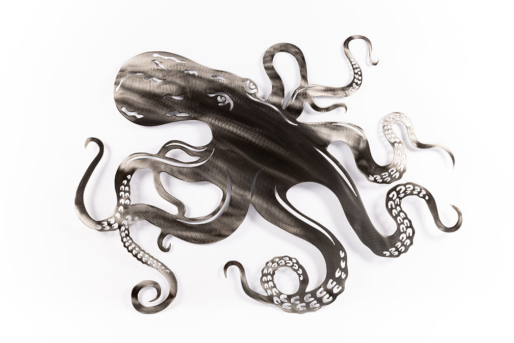 J Pinder Octopus 17.5" Clear -  - Rolled Steel - House of Himwitsa Art Gallery