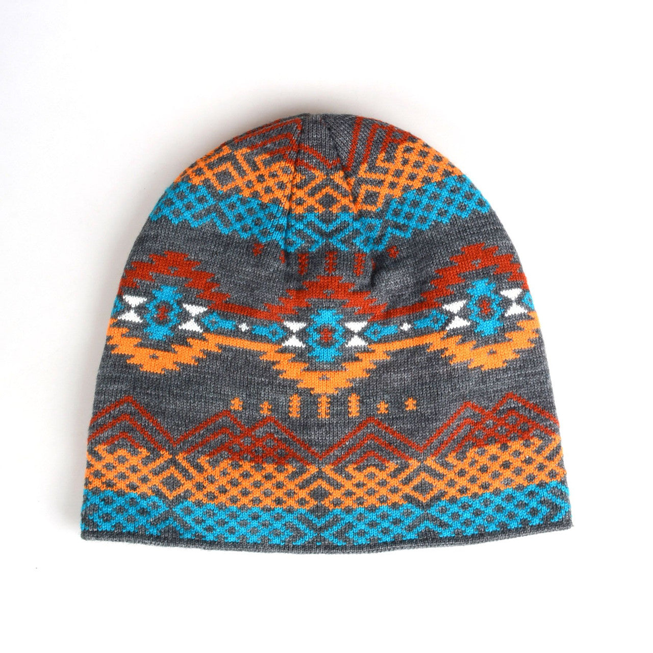 Toque Knitted Beanie Edge - GREY / 100% ACRYLIC -  - House of Himwitsa Native Art Gallery and Gifts