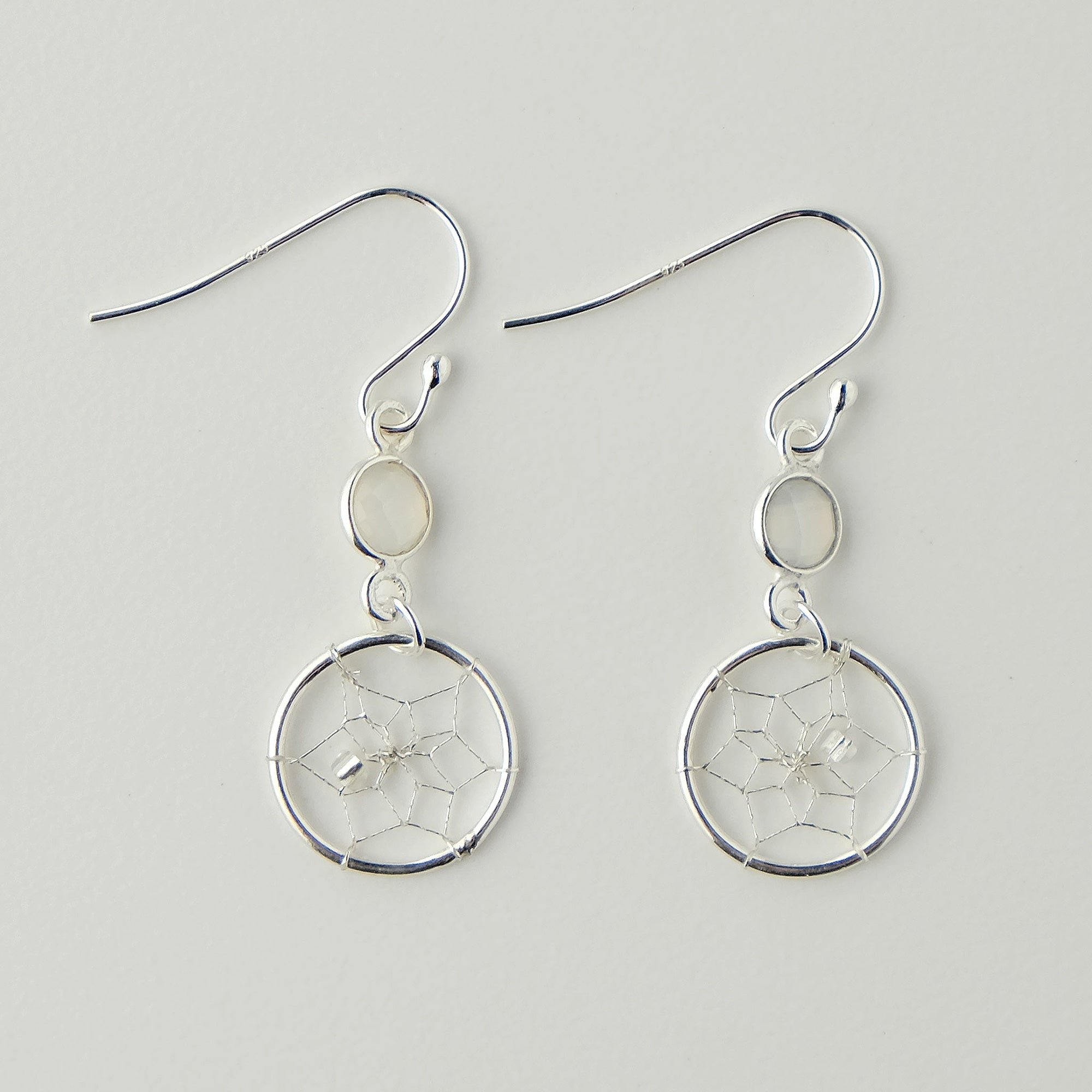 Earrings Birthstone "June" Sterling Silver Jewellery -  - Earrings - House of Himwitsa Art Gallery