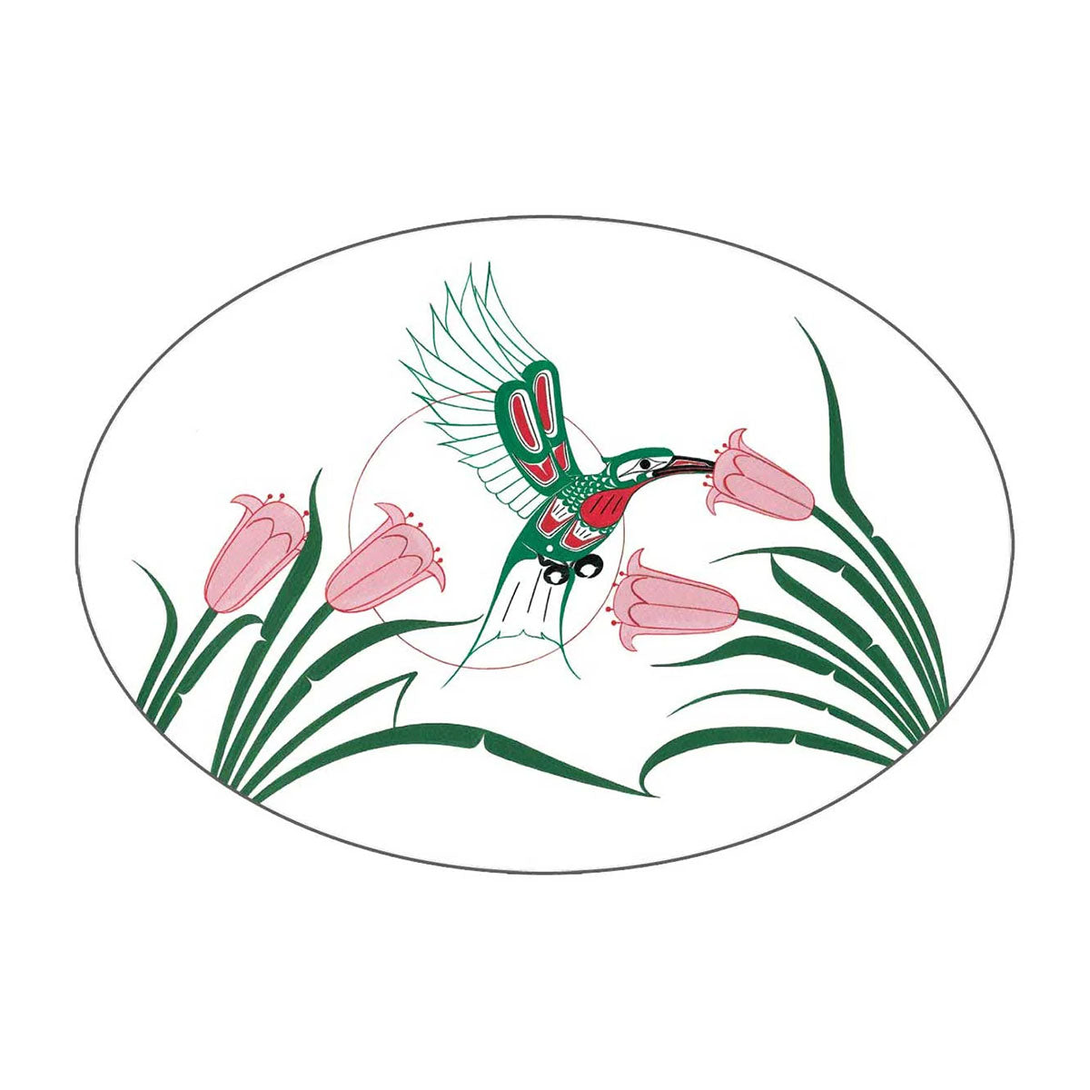 Sticker Richard Shorty Hummingbird Sm -  - oval sticker - House of Himwitsa Art Gallery