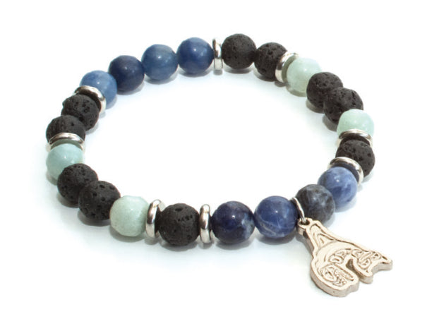 Healing Bracelet Paul Windsor Whale S/M - Healing Bracelet Paul Windsor Whale S/M -  - House of Himwitsa Native Art Gallery and Gifts