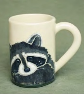 S Robertson Mug Raccoon - S Robertson Mug Raccoon -  - House of Himwitsa Native Art Gallery and Gifts