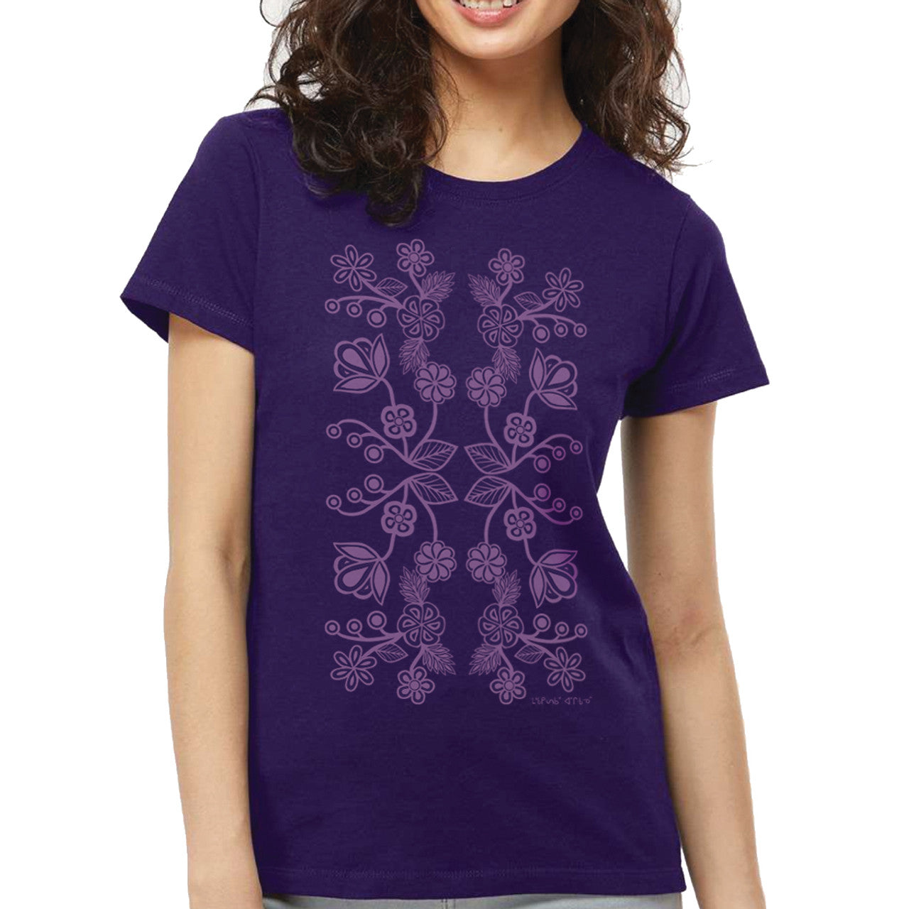 T Shirt Storm Angeconeb Ojibwe Florals -  - T-Shirt - House of Himwitsa Art Gallery