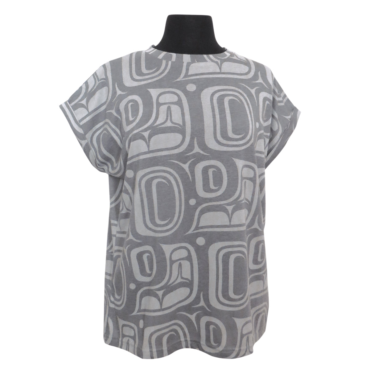 T Shirt Ernest Swanson Loose Fit Formline - Grey / XXL - TWLF12XXL - House of Himwitsa Native Art Gallery and Gifts