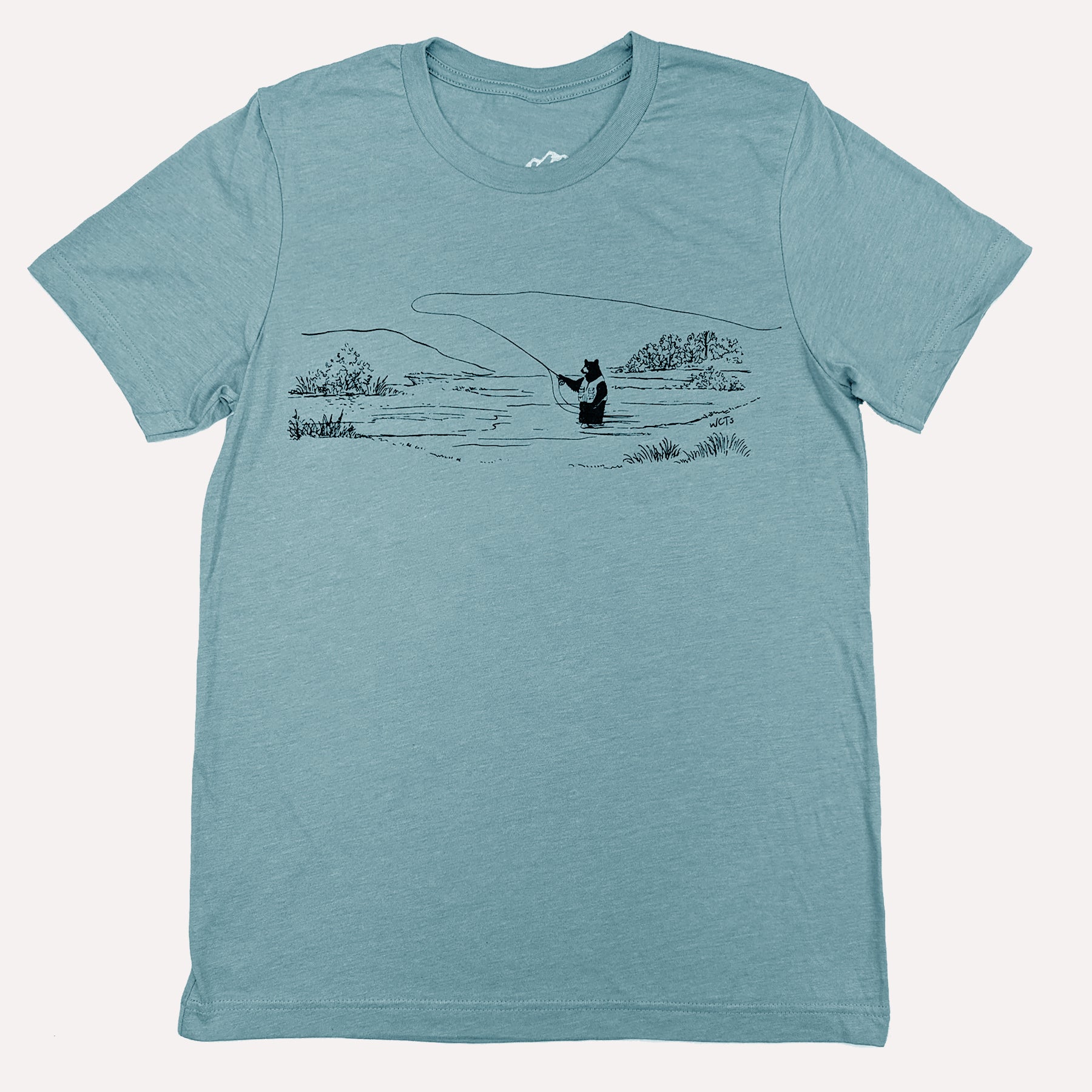 Westcoastees T-Shirt Fly Fishing Bear - Westcoastees T-Shirt Fly Fishing Bear -  - House of Himwitsa Native Art Gallery and Gifts