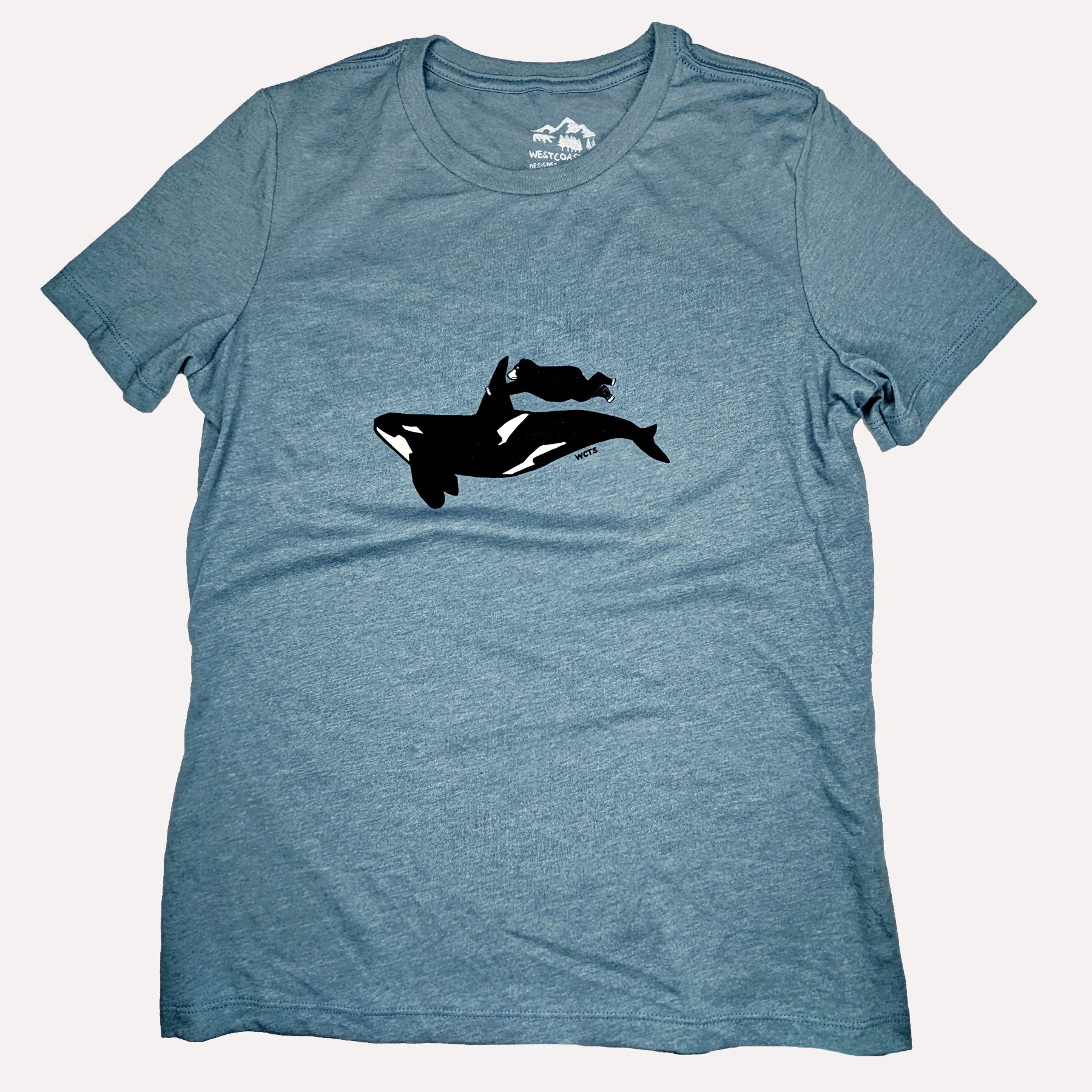 Westcoastees Adult Unisex Orca Ride Graphic Tee - Westcoastees Adult Unisex Orca Ride Graphic Tee -  - House of Himwitsa Native Art Gallery and Gifts