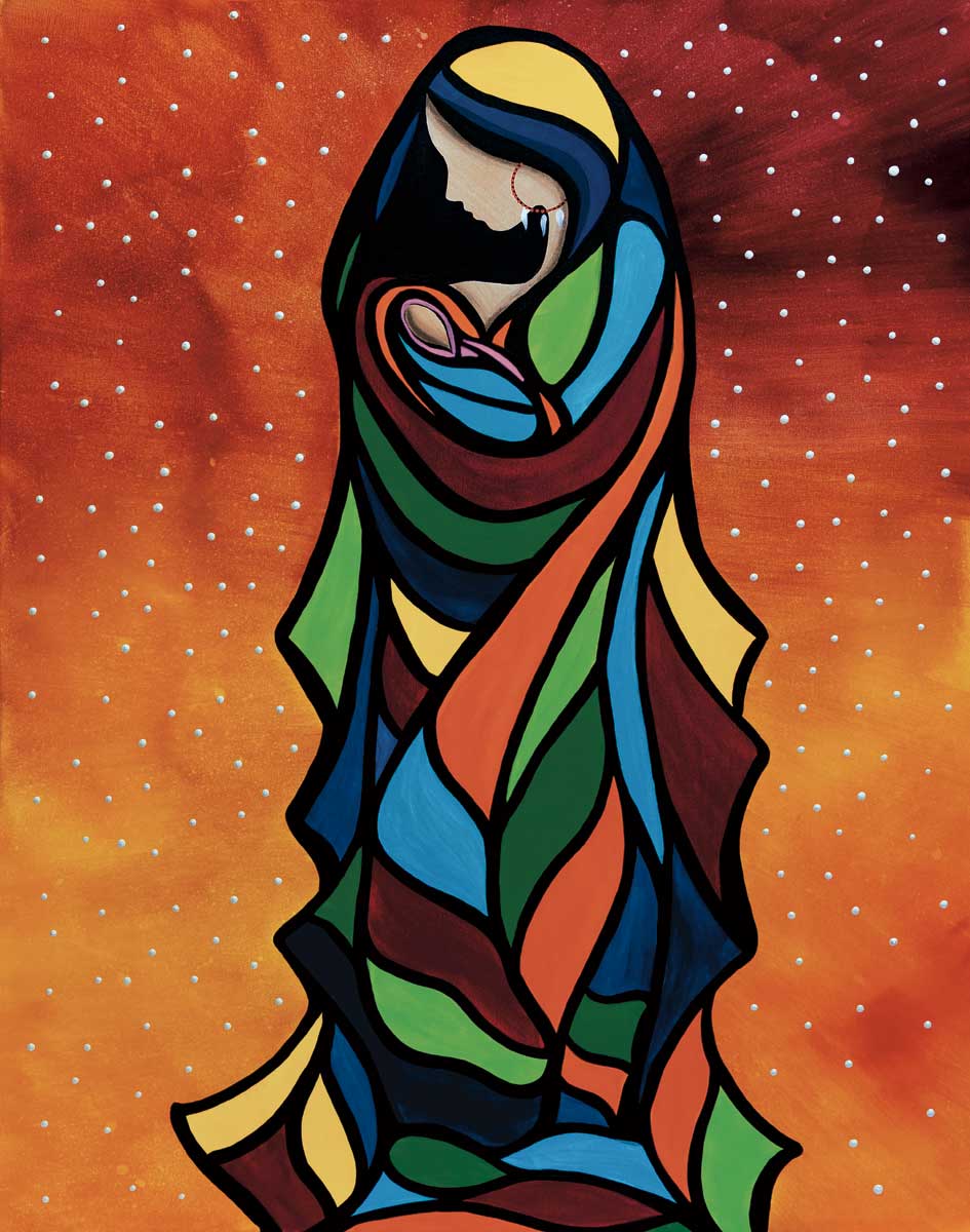 Canvas Betty Albert 215 12 x 18 - Canvas Betty Albert 215 12 x 18 -  - House of Himwitsa Native Art Gallery and Gifts
