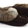 Leela Women's Moccasin Line Suede Rabbit Fur - Chocolate / 5 - 7882 00 M 05 CHOC - House of Himwitsa Native Art Gallery and Gifts