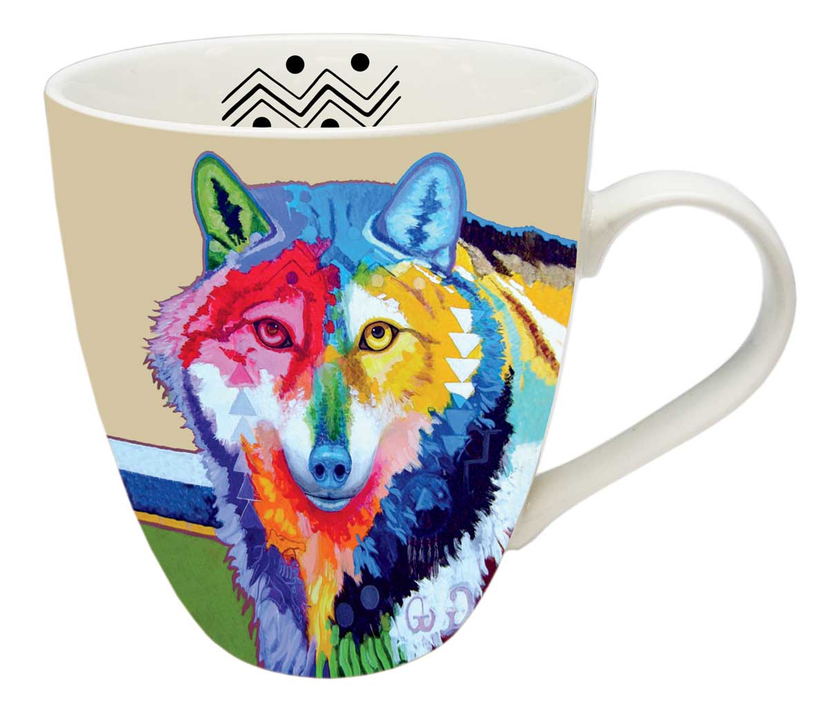 Mug John Balloue Big wolf - Mug John Balloue Big wolf -  - House of Himwitsa Native Art Gallery and Gifts