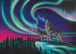 Magnet Amy Keller Rempp Sky Dance Wolf Song - Magnet Amy Keller Rempp Sky Dance Wolf Song -  - House of Himwitsa Native Art Gallery and Gifts