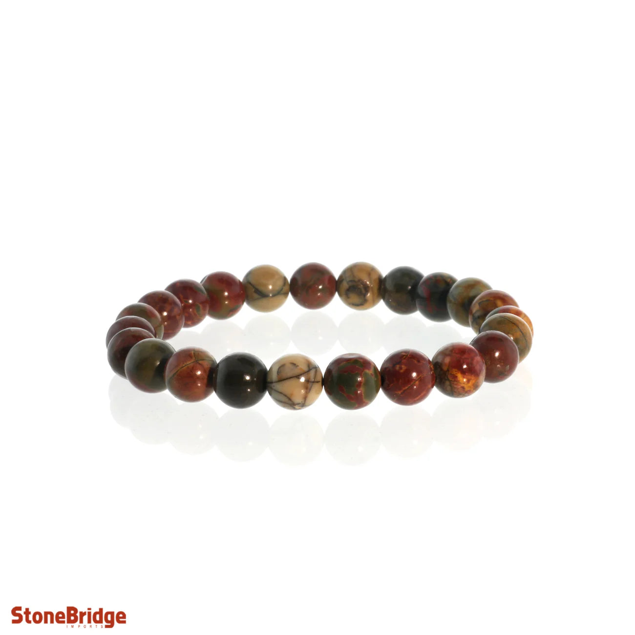 Bracelet Picasso Jasper Bead 8mm - STONE BRIDGE -  - House of Himwitsa Art Gallery