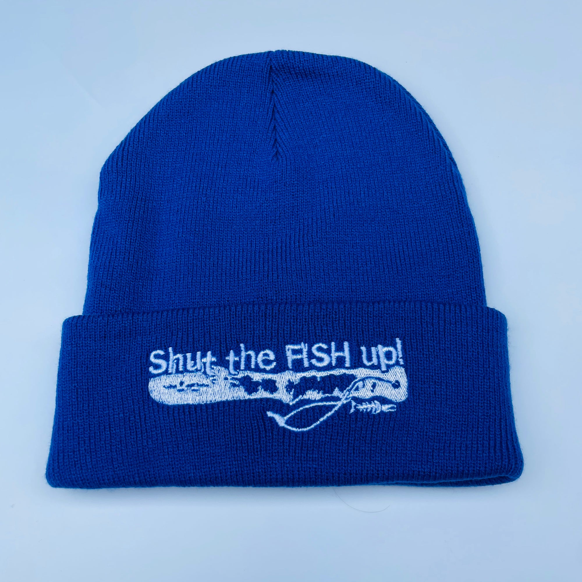 Shut The Fish Up Toque - ROYAL BLUE - STFUT ROYAL BLUE - House of Himwitsa Native Art Gallery and Gifts