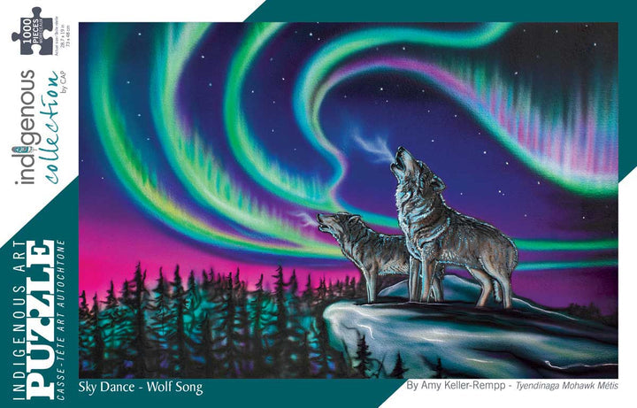 Puzzle Amy Keller Rempp Sky Dance Wolf Song - Puzzle Amy Keller Rempp Sky Dance Wolf Song -  - House of Himwitsa Native Art Gallery and Gifts