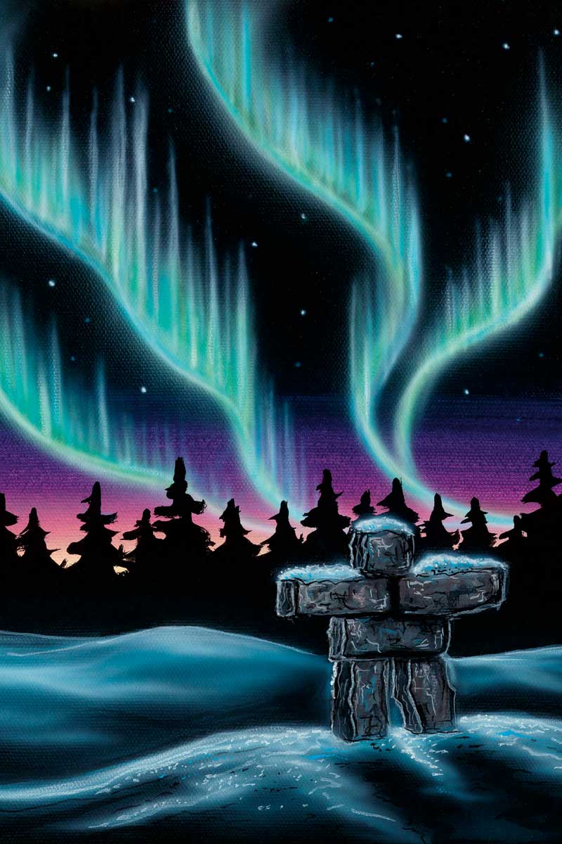Magnet Amy Keller Rempp Sky Dance Inuk - Magnet Amy Keller Rempp Sky Dance Inuk -  - House of Himwitsa Native Art Gallery and Gifts