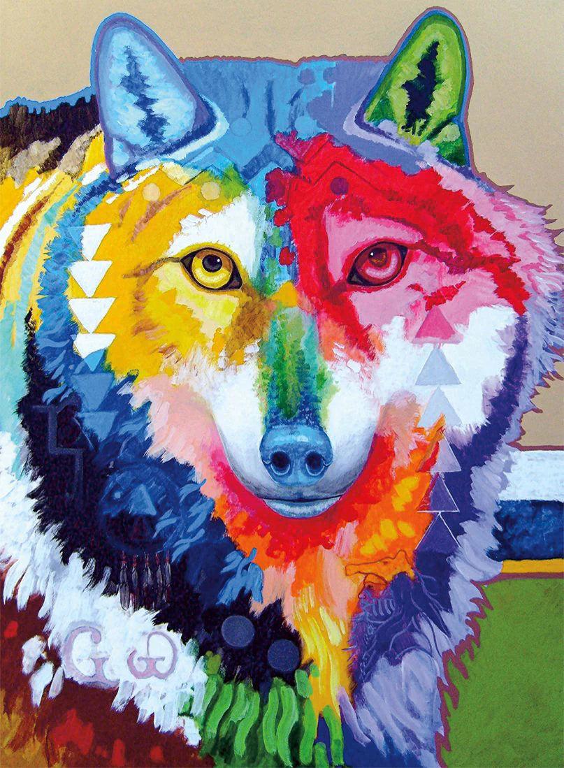 Magnet John Balloue Big Wolf - regular - POD1332MAG - House of Himwitsa Native Art Gallery and Gifts