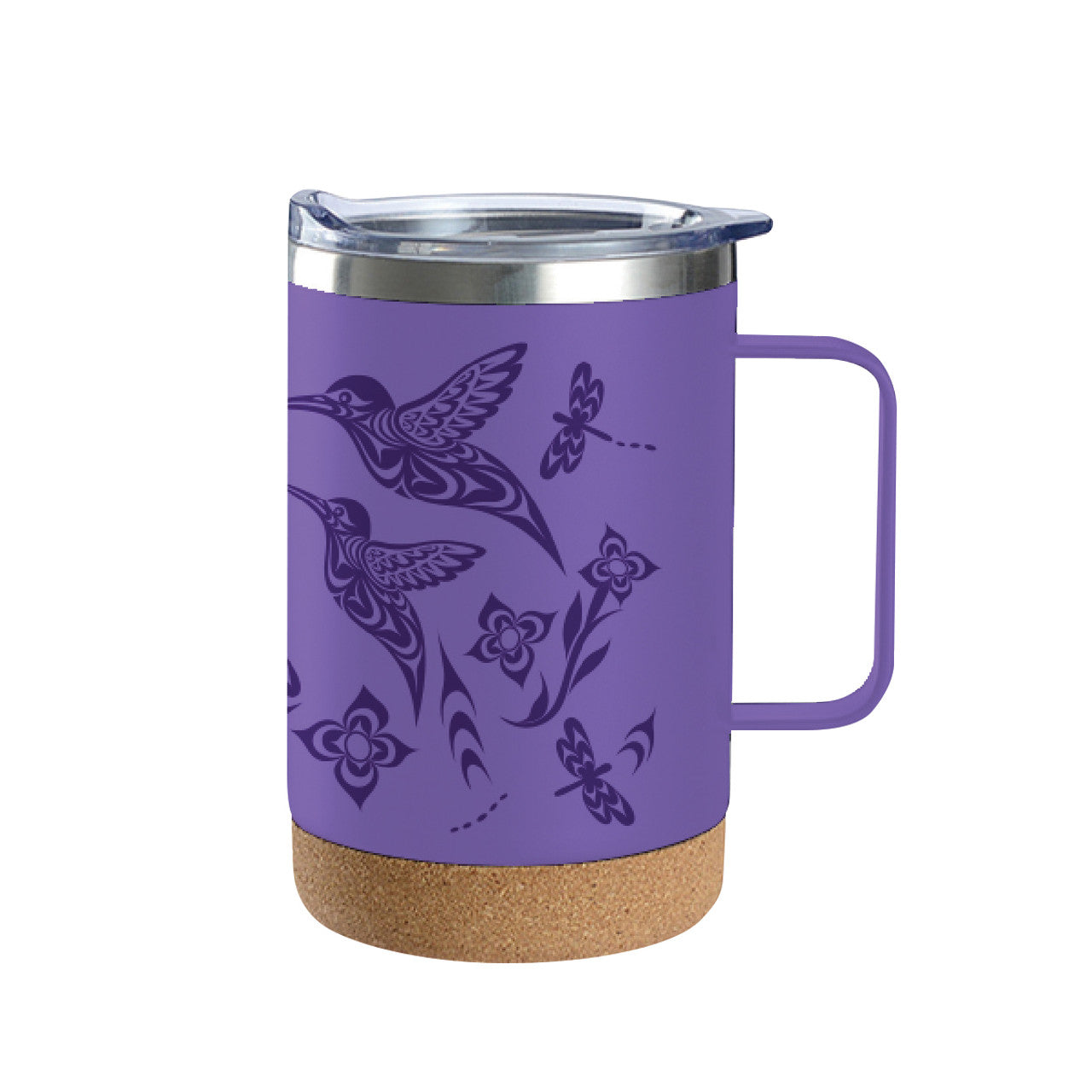 CORK BASE TRAVEL MUGS WITH HANDLE