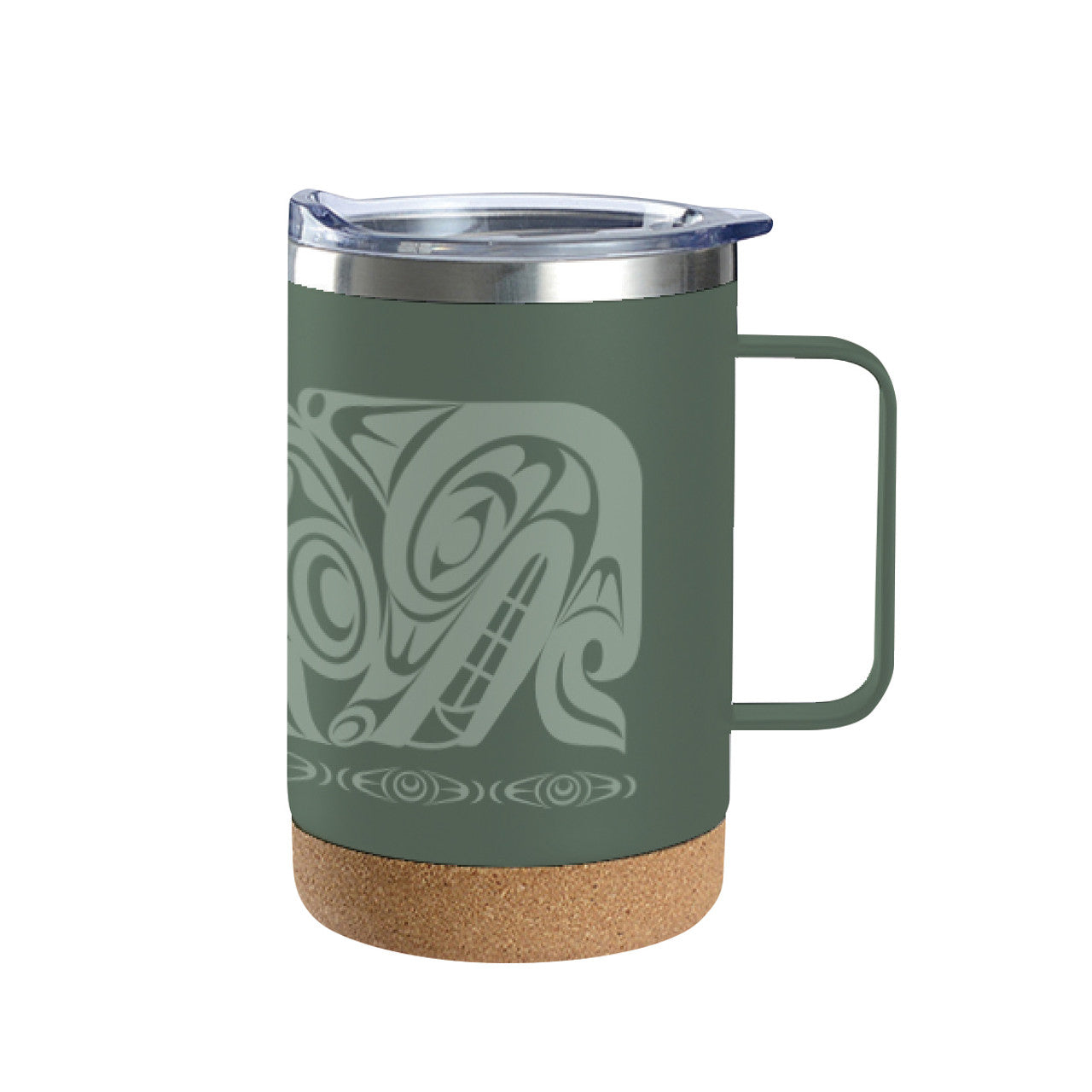 CORK BASE TRAVEL MUGS WITH HANDLE - Garfinkle - Cork Base Travel Mug - House of Himwitsa Art Gallery