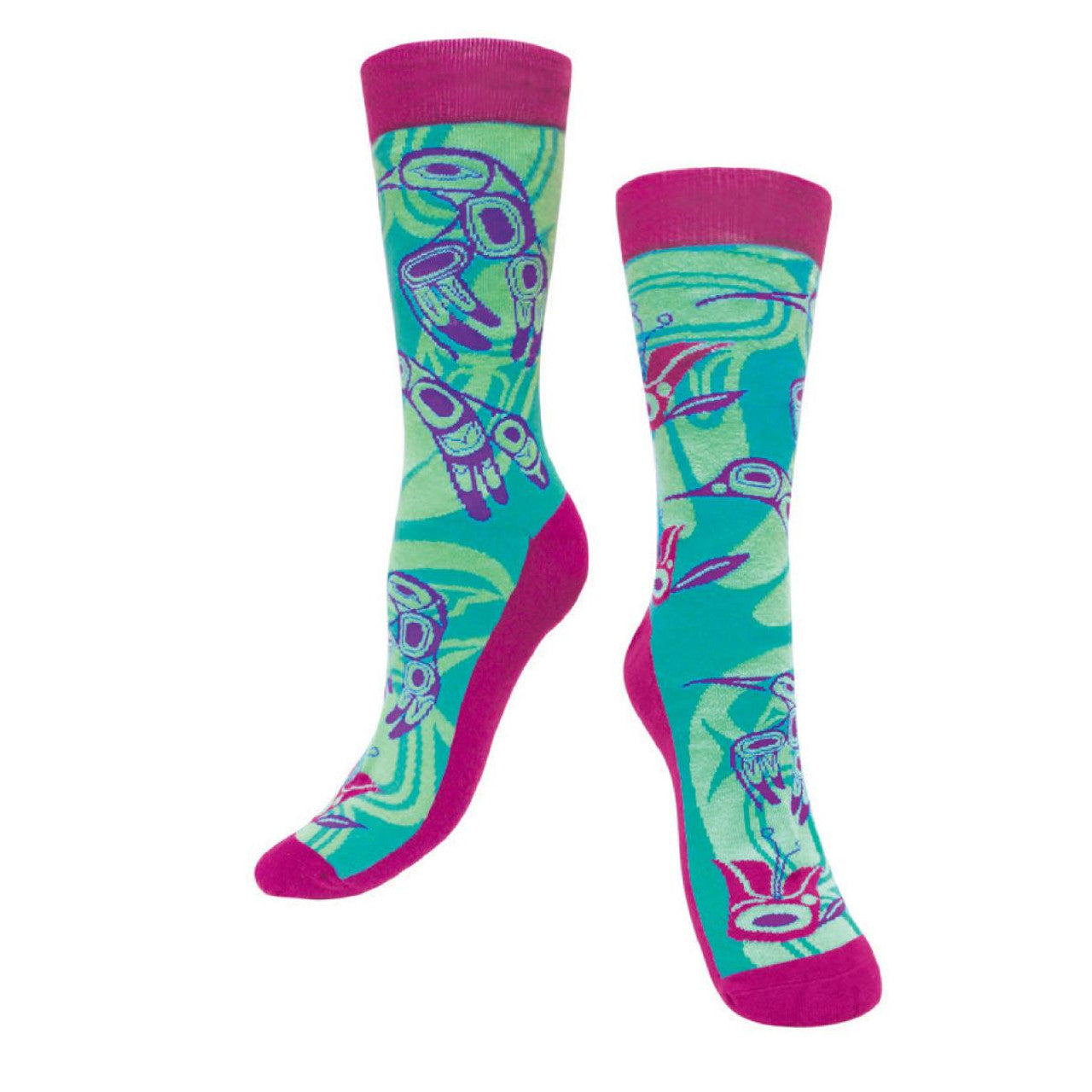 ART SOCKS - M/L / Gordon White-Hummingbird/SOCK29 - SOCK29L - House of Himwitsa Native Art Gallery and Gifts