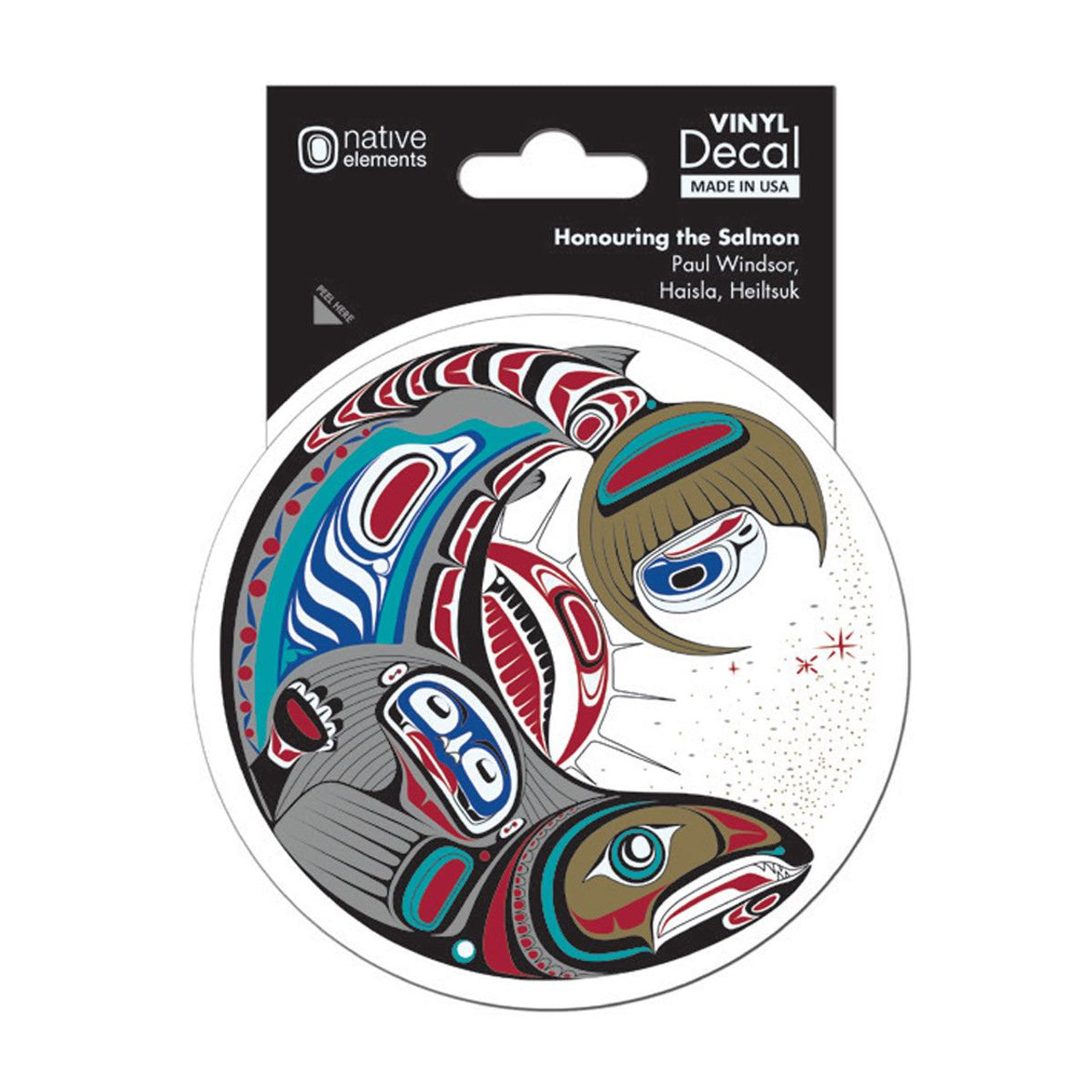 DECALS - Paul Windsor Honouring The Salmon - D213 - House of Himwitsa Native Art Gallery and Gifts