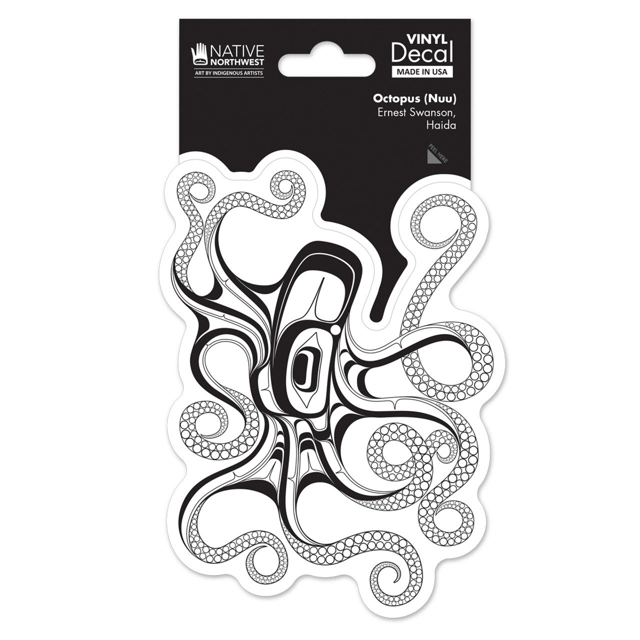 DECALS - Ernest Swanson Octopus - D238 - House of Himwitsa Native Art Gallery and Gifts