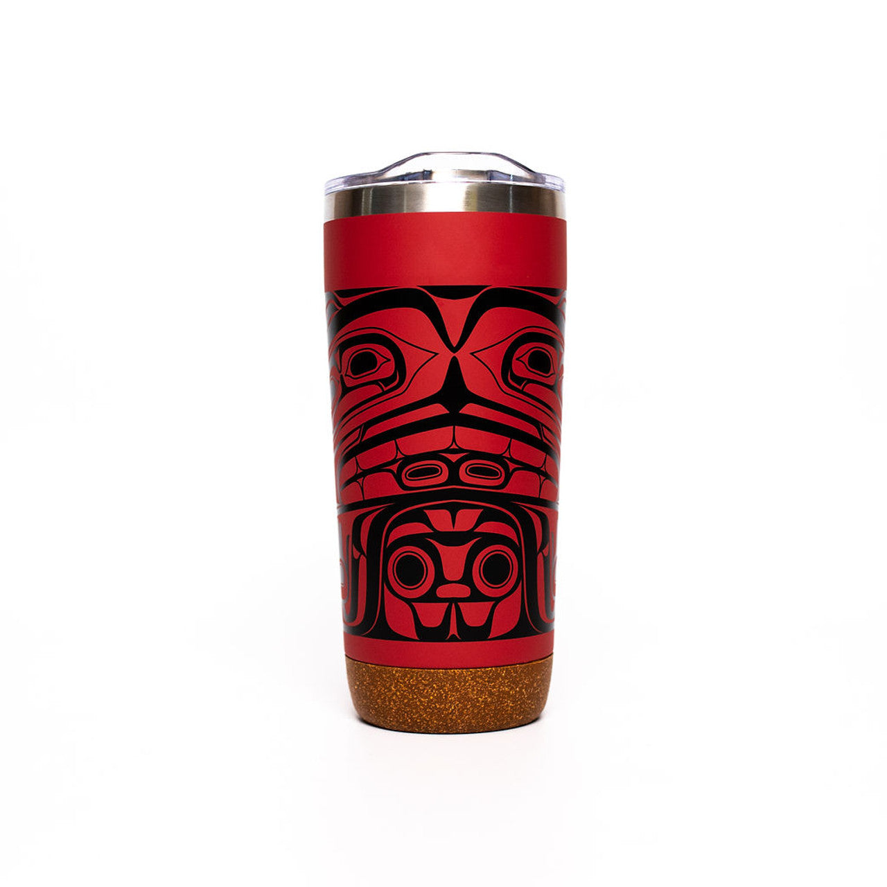CORK BASE TRAVEL MUGS - 20oz / Treasure of Our Ancestors - TMCB62 - House of Himwitsa Native Art Gallery and Gifts