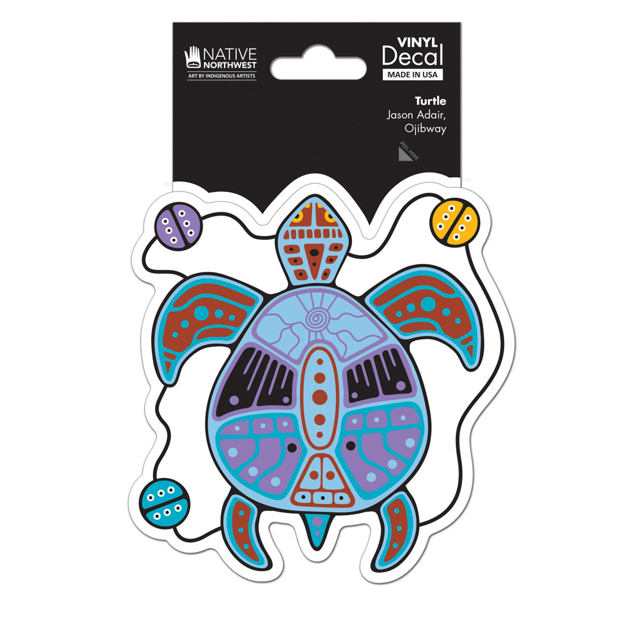 DECALS - Jason Adair Turtle - D240 - House of Himwitsa Native Art Gallery and Gifts